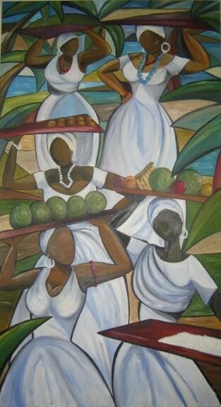 Painting titled "BAHIANAS" by Denise Helena Ckless, Original Artwork