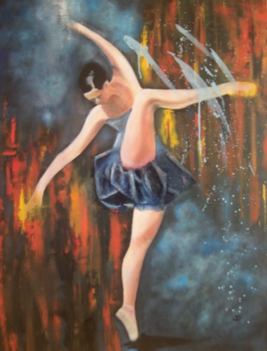 Malerei mit dem Titel "Danseuse" von Denise-Jane Hosotte, Original-Kunstwerk, Öl