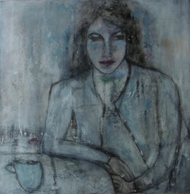 Peinture intitulée "l'heure bleue" par Denise Louin-Lecoeur, Œuvre d'art originale, Acrylique