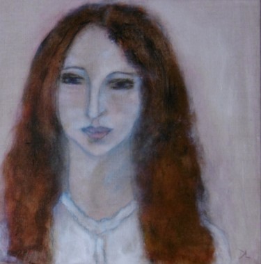 Картина под названием "La chevelure" - Denise Louin-Lecoeur, Подлинное произведение искусства, Акрил