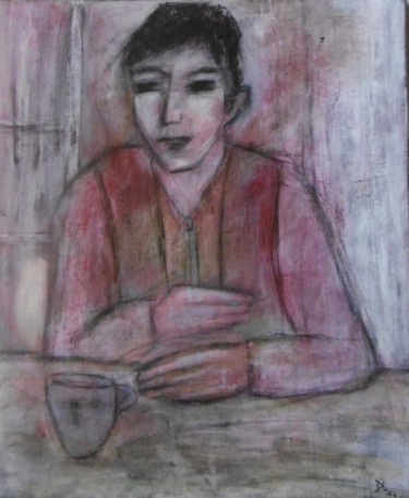Peinture intitulée "Pose café !" par Denise Louin-Lecoeur, Œuvre d'art originale, Acrylique
