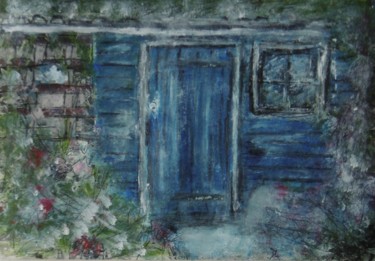 Peinture intitulée "la cabane au fond d…" par Denise Louin-Lecoeur, Œuvre d'art originale, Acrylique