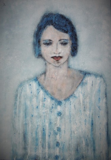 Peinture intitulée "Blue note" par Denise Louin-Lecoeur, Œuvre d'art originale, Acrylique