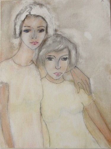 Peinture intitulée "Marions-nous. peint…" par Denise Louin-Lecoeur, Œuvre d'art originale, Acrylique