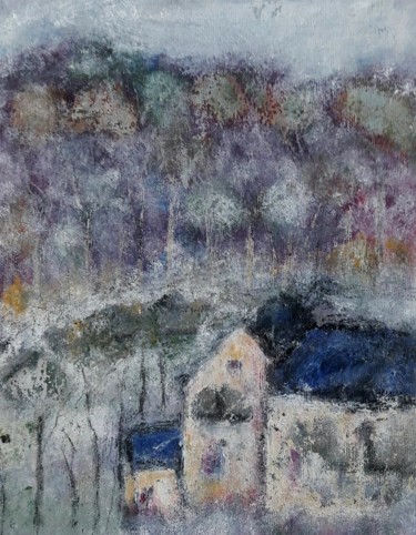 Dans les bois. Peinture intitulée "Dans les bois." par Denise Louin-Lecoeur, Œuvre d'art originale, Acrylique