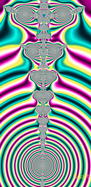 Digital Arts titled "La vibration de vie" by Seiditadeniseart, Original Artwork, 2D Digital Work
