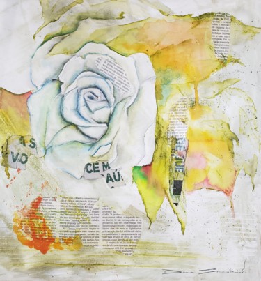 Pintura intitulada "O feminino em notíc…" por Denise Serralheiro, Obras de arte originais, Aquarela
