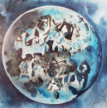 Pintura titulada "Netuno" por Denise Serralheiro, Obra de arte original, Encáustico