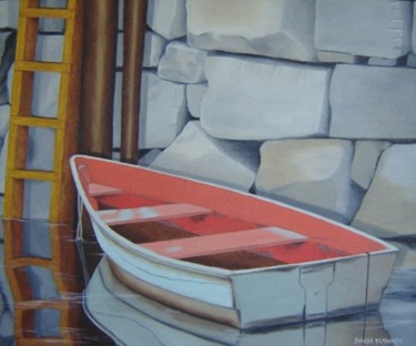 Pintura intitulada "Barco" por Denise Fernando, Obras de arte originais