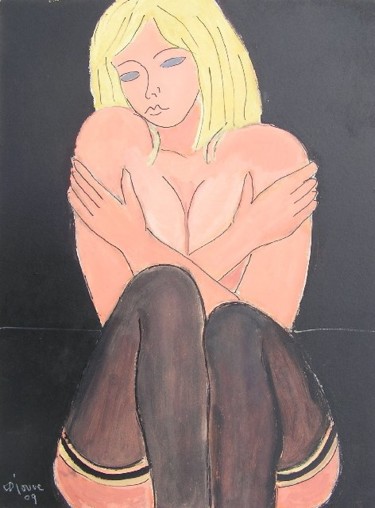 Peinture intitulée "NU # 18" par Denise Jouve, Œuvre d'art originale, Huile