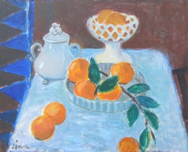 Peinture intitulée "NATURE MORTE AUX OR…" par Denise Jouve, Œuvre d'art originale, Acrylique