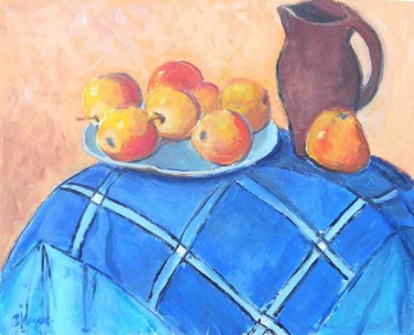 Painting titled "NATURE MORTE AU PIC…" by Denise Jouve, Original Artwork, Acrylic