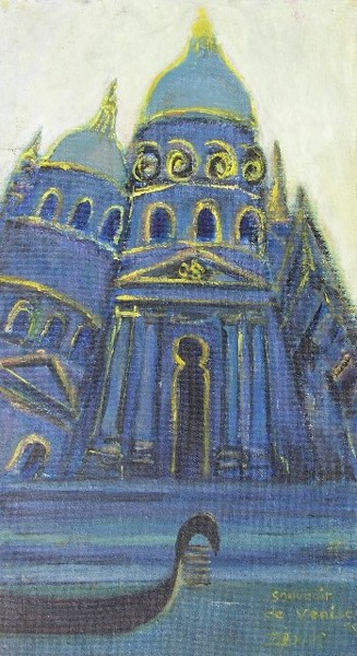 Painting titled "SOUVENIR DE VENISE" by Denise Jouve, Original Artwork, Acrylic