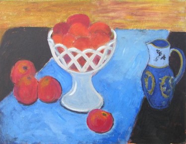 Painting titled "NATURE MORTE" by Denise Jouve, Original Artwork, Acrylic