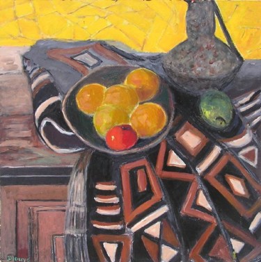 Peinture intitulée "NATURE MORTE 1" par Denise Jouve, Œuvre d'art originale, Acrylique