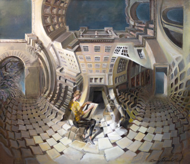 Malerei mit dem Titel "Возвращение в себя" von Denis Matsievskii, Original-Kunstwerk, Öl