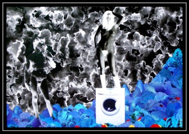 Digital Arts titled "Paysage mental bleu" by Narcolina, Original Artwork