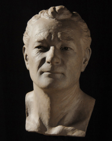 Sculpture titled "Eric Tabarly" by Denis Rodier, Original Artwork, Bronze