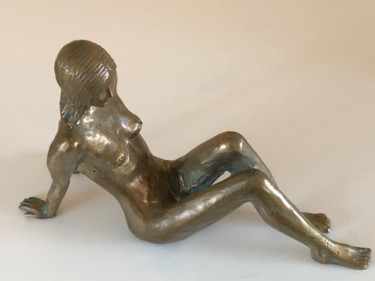 Sculpture titled "Delphine" by Denis Thebaudeau, Original Artwork, Bronze