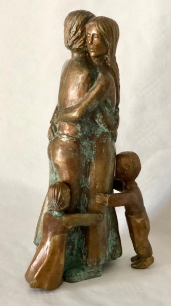 Скульптура под названием "famille" - Denis Thebaudeau, Подлинное произведение искусства, Бронза