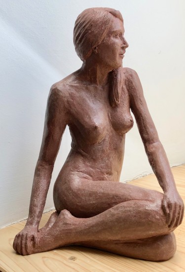 Sculpture intitulée "Emma 3" par Denis Thebaudeau, Œuvre d'art originale, Terre cuite