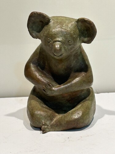 Scultura intitolato "YODA le Koala" da Denis Thebaudeau, Opera d'arte originale, Bronzo