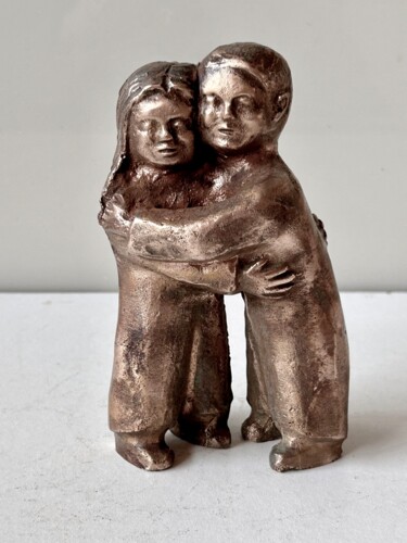 Sculpture titled "amours enfantines" by Denis Thebaudeau, Original Artwork, Bronze