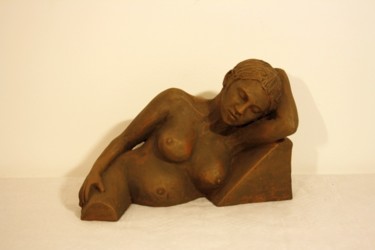 Sculpture intitulée "Marie Lou enceinte" par Denis Thebaudeau, Œuvre d'art originale
