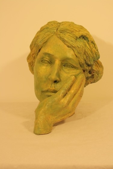 Sculpture intitulée "femme reveuse" par Denis Thebaudeau, Œuvre d'art originale