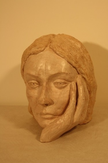 Sculpture intitulée "femme pensive" par Denis Thebaudeau, Œuvre d'art originale