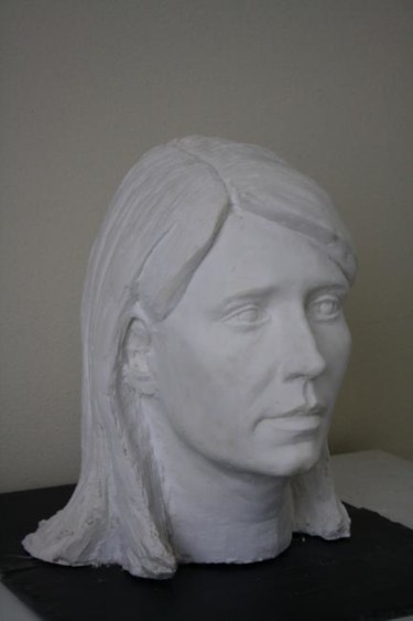 Sculpture titled "Nathalie" by Denis Thebaudeau, Original Artwork, Plaster