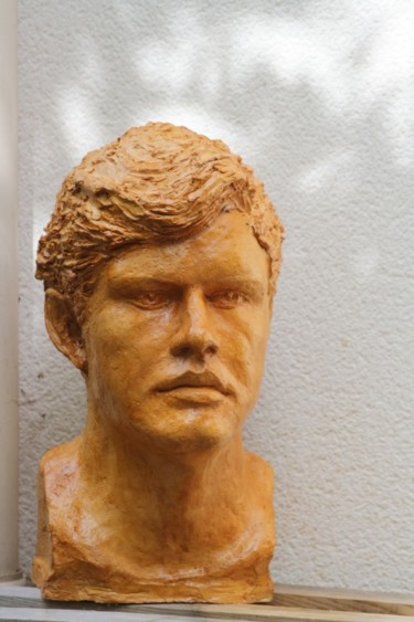 Sculpture titled "Timothé" by Denis Thebaudeau, Original Artwork, Terra cotta