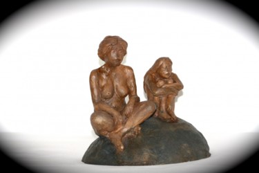 Escultura intitulada "Mère et fille" por Denis Thebaudeau, Obras de arte originais, Outro