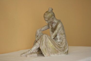 Sculpture intitulée "petite princesse" par Denis Thebaudeau, Œuvre d'art originale, Terre cuite