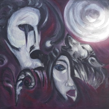 Pittura intitolato "Love story.jpg" da Denitza Ruslanova, Opera d'arte originale, Olio