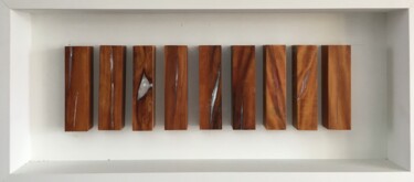 Escultura titulada "Ranhuras" por Denize Quinsler, Obra de arte original, Madera Montado en Panel de madera