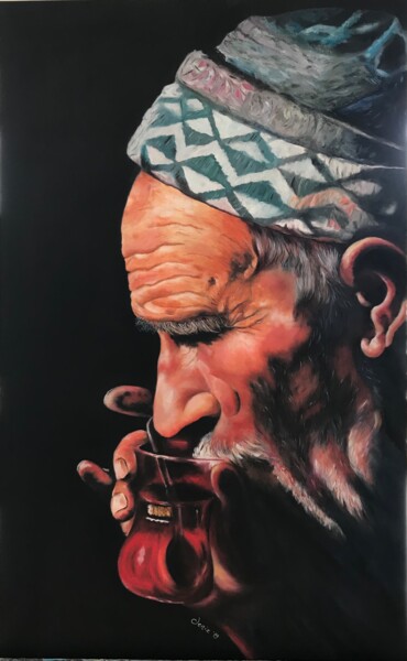 Painting titled "Life" by Deniz Yılmaz Ötünçtemur, Original Artwork, Oil Mounted on Wood Stretcher frame