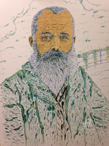 Peinture intitulée "Claude Monet" par Denizzio, Œuvre d'art originale, Huile