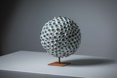 Sculpture titled "Datensicherung 1.0" by Dennis Josef Meseg, Original Artwork, Glass