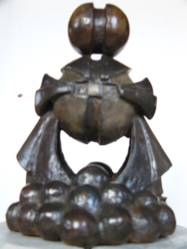 Sculpture intitulée "De waker" par Dennis Van Den Bossche (D.Boss), Œuvre d'art originale, Bronze