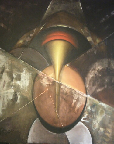 Schilderij getiteld "The Monk" door Dennis Van Den Bossche (D.Boss), Origineel Kunstwerk, Olie