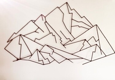 Escultura intitulada "Mont blanc" por Dennis Van Den Bossche (D.Boss), Obras de arte originais, Metais