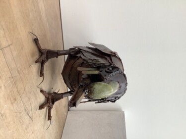 Скульптура под названием "Tjilp" - Dennis Van Den Bossche (D.Boss), Подлинное произведение искусства, Металлы