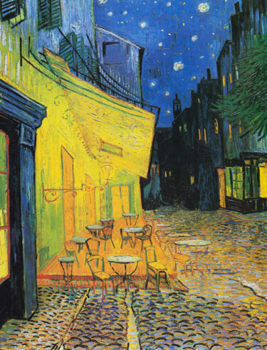 Peinture intitulée "The Cafe | Van Gogh…" par Dent-De-Lion Du Midi, Œuvre d'art originale, Peinture numérique