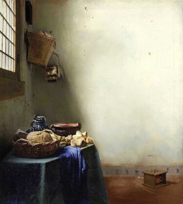 Impressões e gravuras intitulada "Breakfast | Vermeer…" por Dent-De-Lion Du Midi, Obras de arte originais, Pintura digital