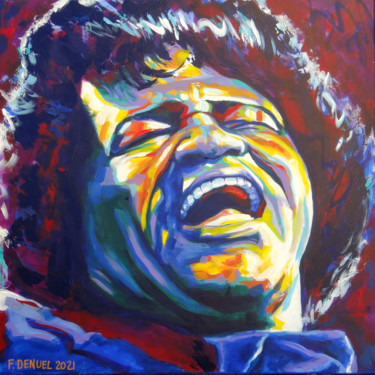 James Brown Peinture intitulée "James Brown" par Franck Denuel, Œuvre d'art originale, Acrylique