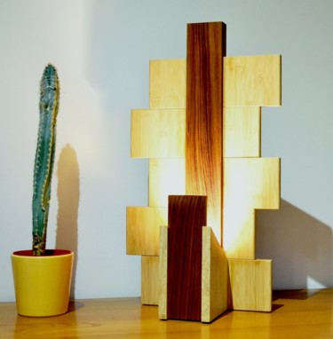 Skulptur mit dem Titel "praniba" von Denys Mollard, Original-Kunstwerk, Holz