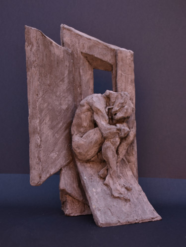 VEGLIA INTERIORE Scultura intitolato "VEGLIA INTERIORE" da Antonio De Paoli, Opera d'arte originale, Terracotta