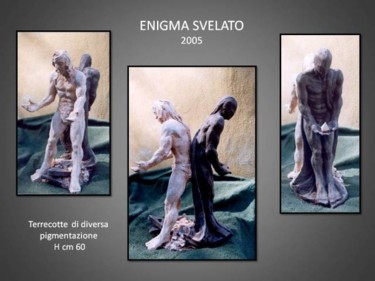 Scultura intitolato "enigma svelato" da Antonio De Paoli, Opera d'arte originale, Terracotta