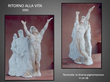 Scultura intitolato "ritorno alla vita" da Antonio De Paoli, Opera d'arte originale, Terracotta